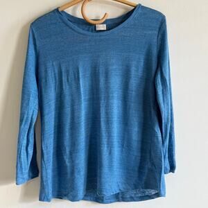 Poetry Round Neck Linen Top - Size 2